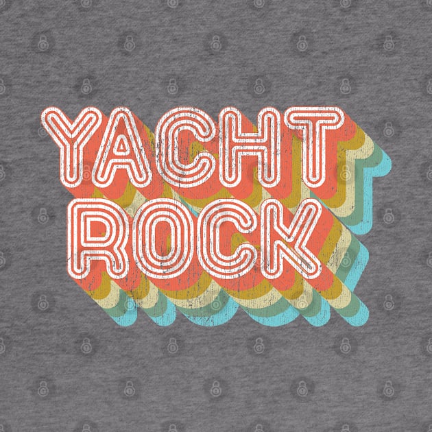 Vintage Fade Yacht Rock Party Boat Drinking Apparel by Vector Deluxe